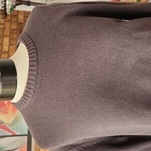 Eddie Bauer 100% combed cotton sweater luxury crew neck grey fisherman core